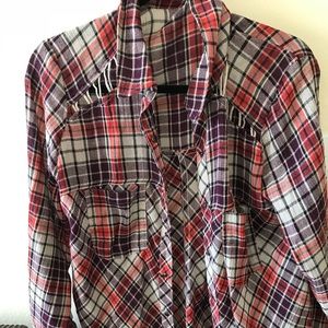 Free People light flannel